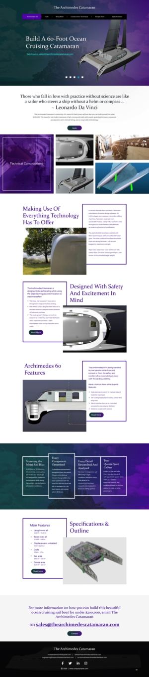 Diseño Web por pb para Archimedes Catamaran | Diseño: #24719314