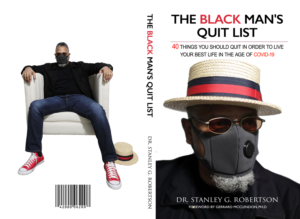Book cover for book titled The Black Man's Quit List | Book Cover Design by illuminati-design