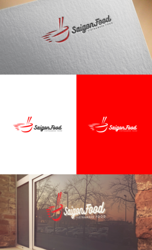 the name Saigon Food must not be on the logo itself, but next to it | Diseño de Logo por GLDesigns