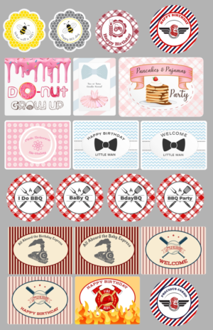 Party Sticker Designs for Kids Parties | Grafik-Design von A10