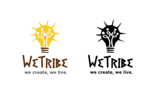 ‘WeTribe’ is the main part of the logo, tagline is ‘we create, we live.’ | Logo Design by MT