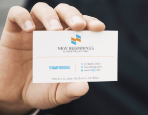 Business Card Design by Verified artistry (Design garden) for New Beginnings Construction  | Design: #24481925