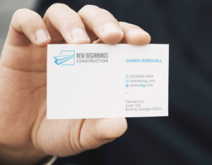 Business Card Design by Verified artistry (Design garden) for New Beginnings Construction  | Design: #24481927