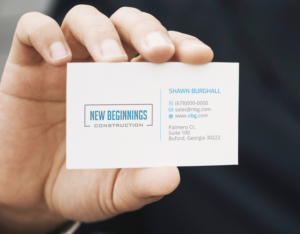 Business Card Design by Verified artistry (Design garden) for New Beginnings Construction  | Design: #24481928