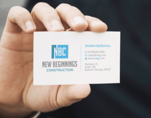 Business Card Design by Verified artistry (Design garden) for New Beginnings Construction  | Design: #24481930