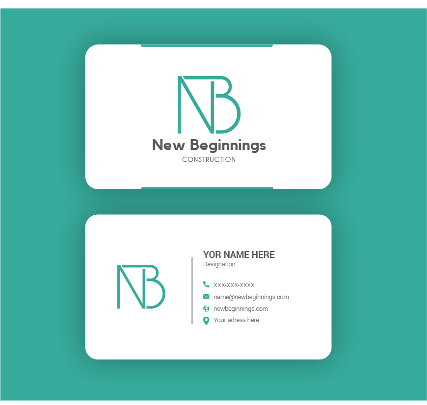 Business Card Design by AAn Creatives for New Beginnings Construction  | Design #24474860