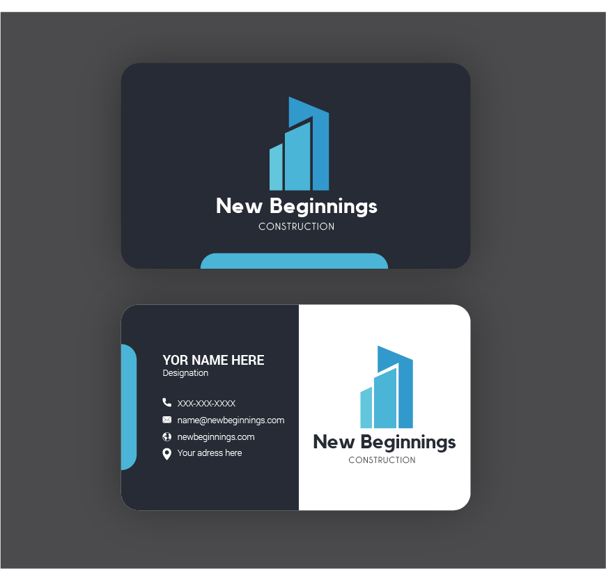 Business Card Design by AAn Creatives for New Beginnings Construction  | Design #24482831