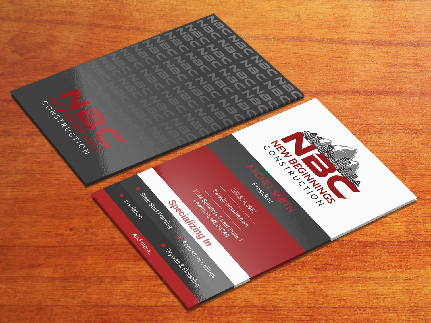 Business Card Design by Withdrawn for New Beginnings Construction  | Design: #24485045