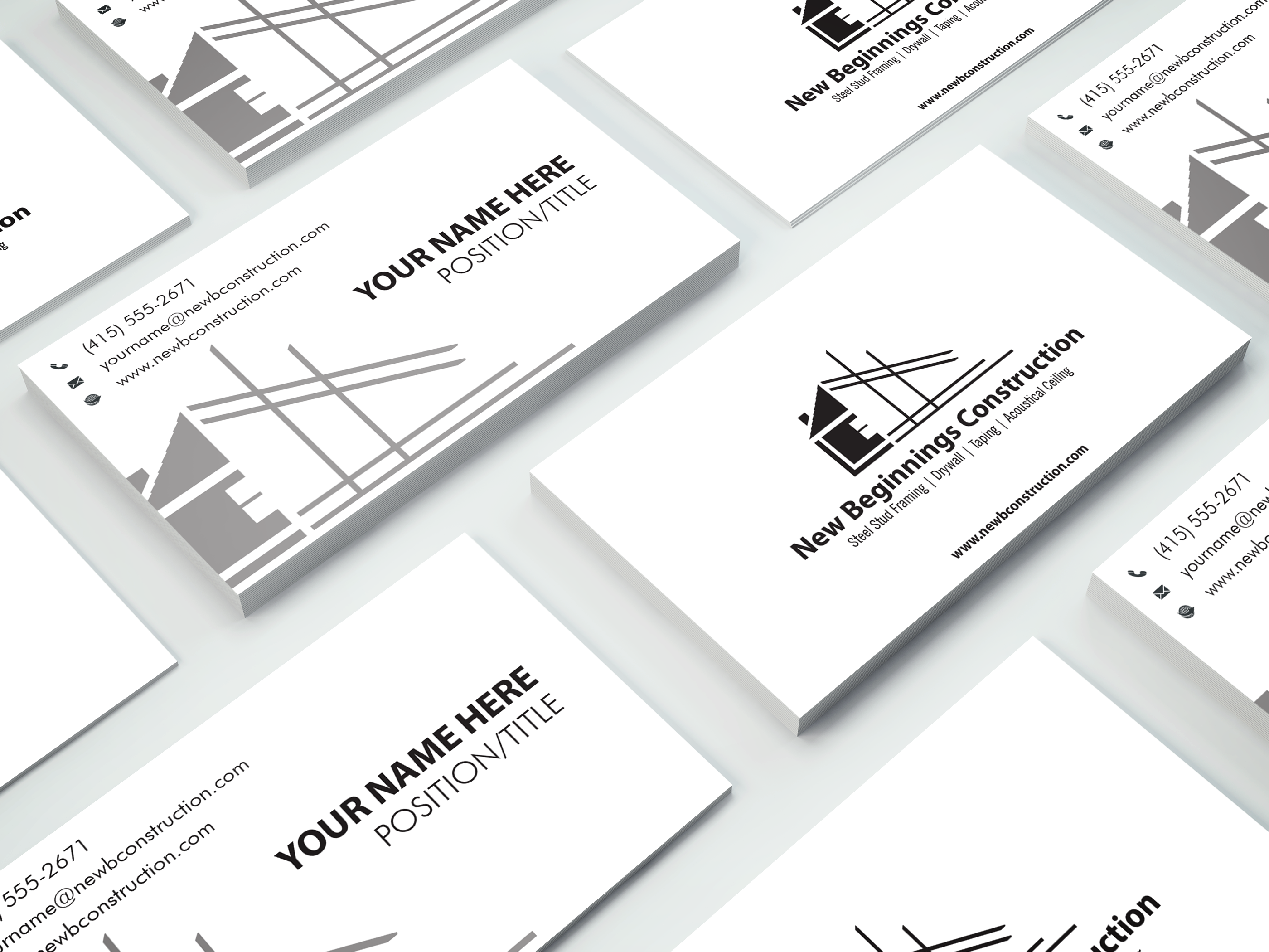 Design de Carte de Visite par Madu7 pour New Beginnings Construction  | Design #24482305