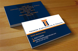 Business Card Design by Hardcore Design for Towers Earthmoving & Training | Design #3028044