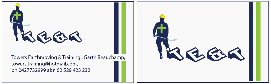 Business Card Design by SharpShooter109 for Towers Earthmoving & Training | Design #3035499