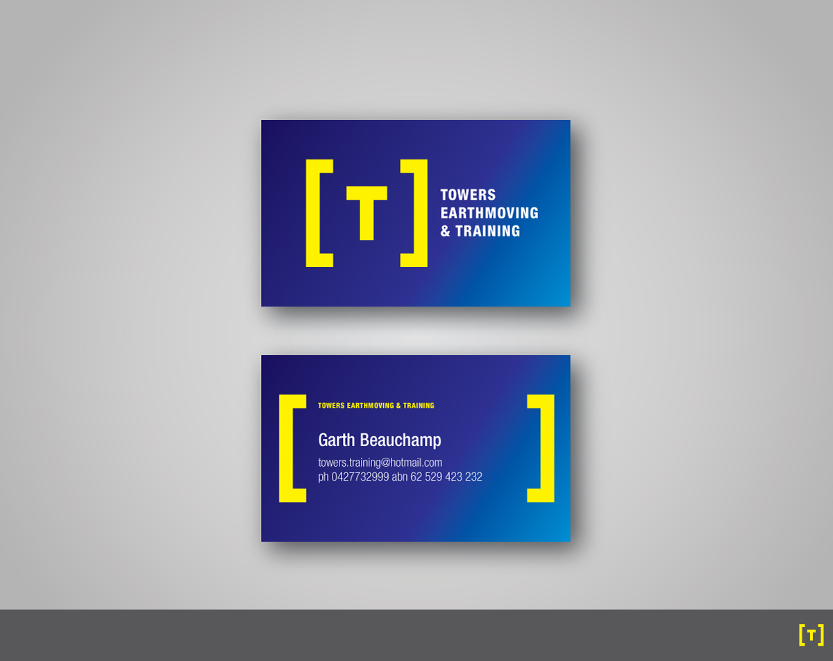 Business Card Design by papaukke for Towers Earthmoving & Training | Design #3022471