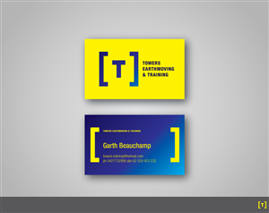 Design de Carte de Visite par papaukke pour Towers Earthmoving & Training | Design : #3022472