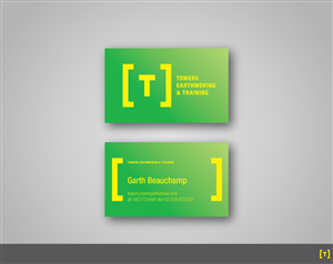Design de Carte de Visite par papaukke pour Towers Earthmoving & Training | Design : #3022475