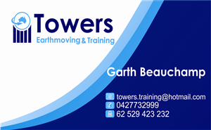 Business Card Design by P.cingik for Towers Earthmoving & Training | Design #3035235
