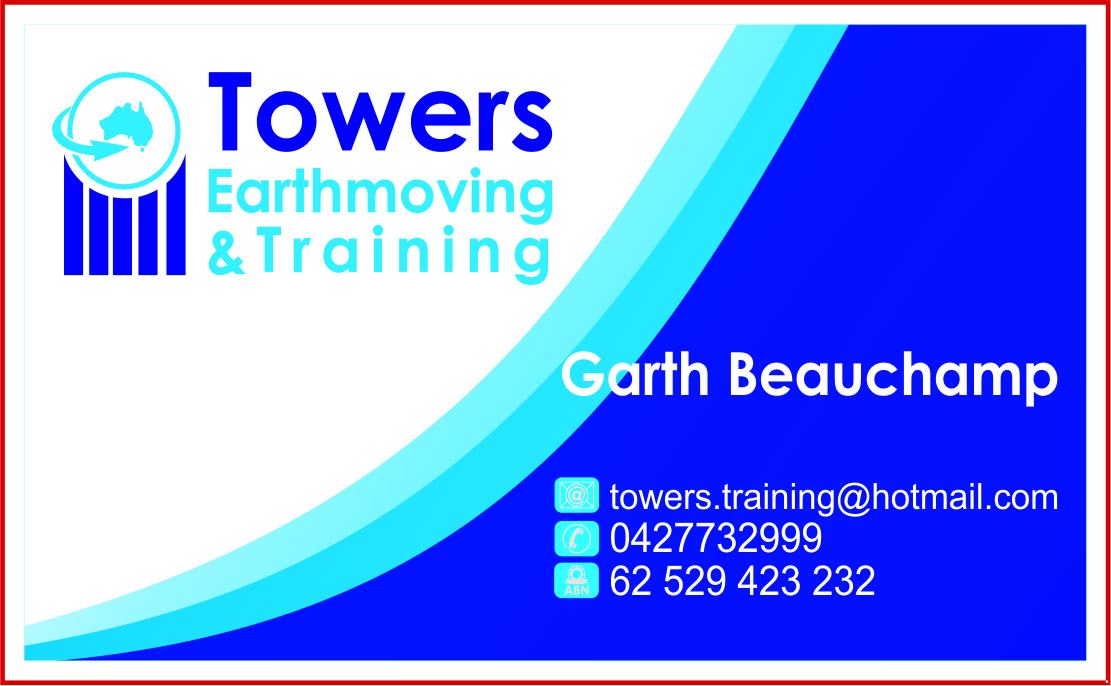 Business Card Design by P.cingik for Towers Earthmoving & Training | Design #3035335
