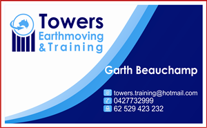 Design de Carte de Visite par P.cingik pour Towers Earthmoving & Training | Design : #3035335