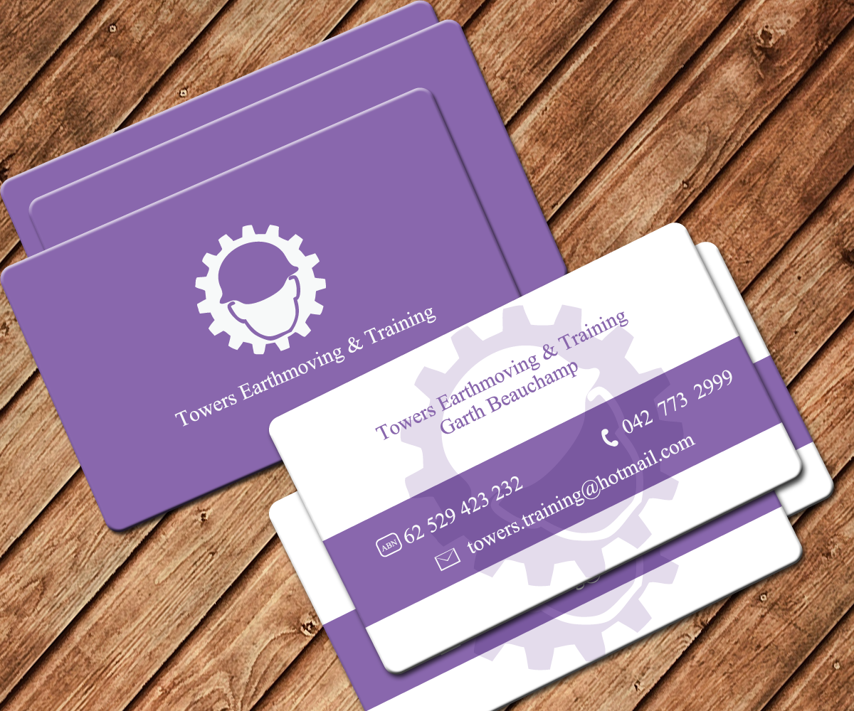 Business Card Design by Spycroc for Towers Earthmoving & Training | Design #3041929
