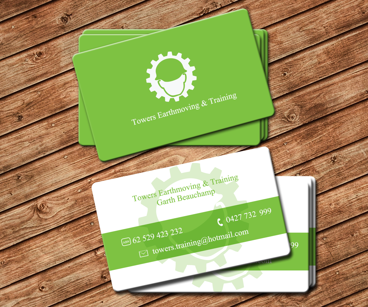 Business Card Design by Spycroc for Towers Earthmoving & Training | Design #3054213