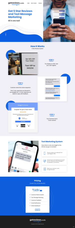 Landing Page-Design von pb für dieses Projekt | Design: #24493807