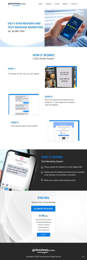 Landing Page-Design von pb für dieses Projekt | Design: #24494802