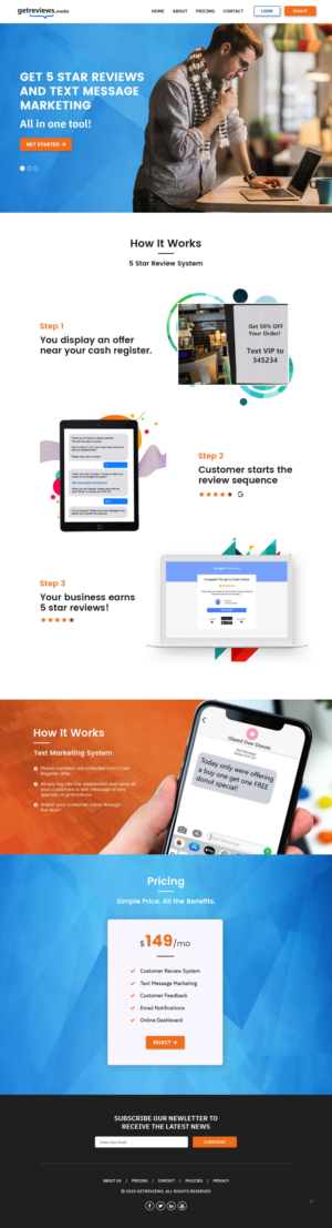 Landing Page-Design von pb für dieses Projekt | Design: #24494807