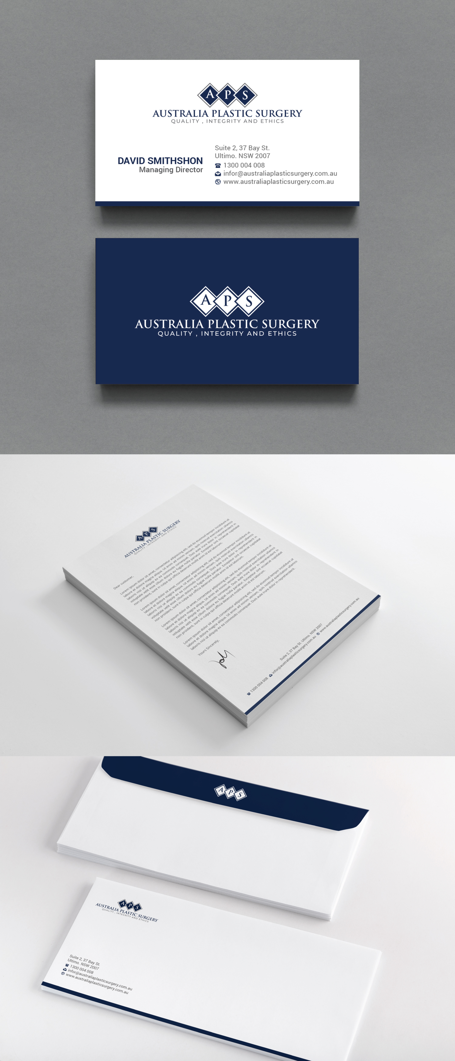Stationery Design by R.design for Australia Plastic Surgery | Design #24494646