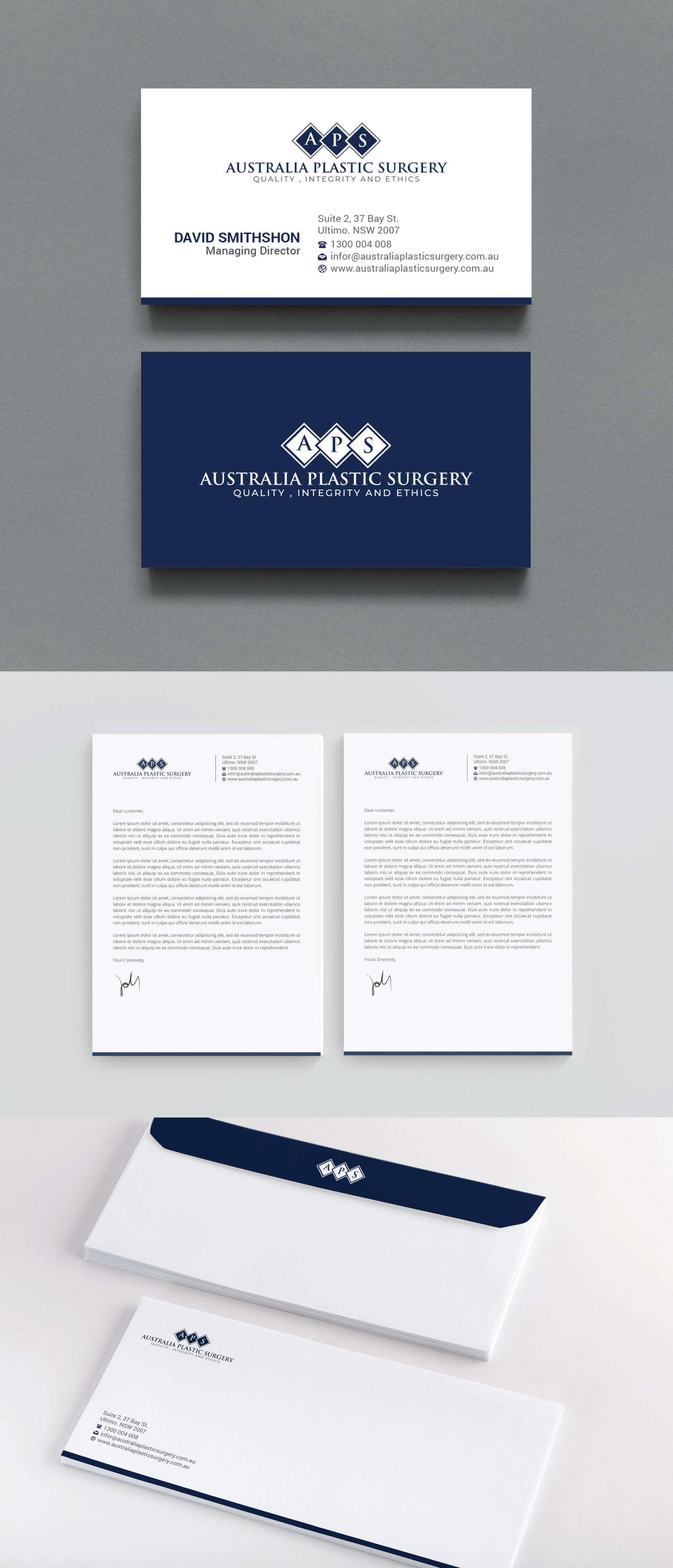 Stationery Design by R.design for Australia Plastic Surgery | Design #24494695