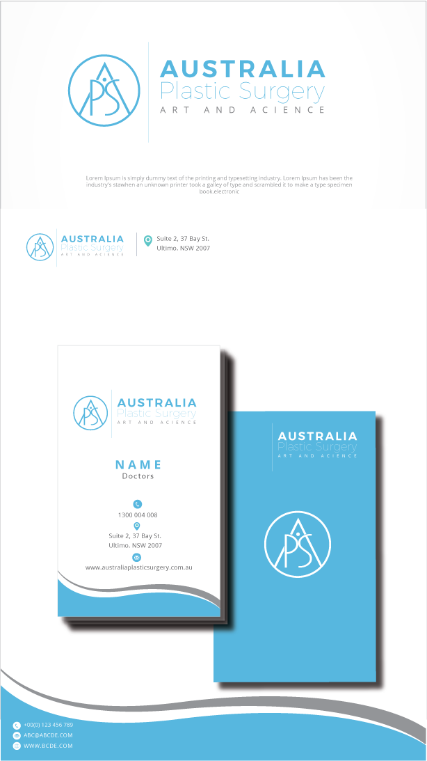 Stationery Design by graphicevolution for Australia Plastic Surgery | Design #24527937