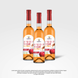 Honey apple cider vinegar label  | Graphic Design by Aistikart