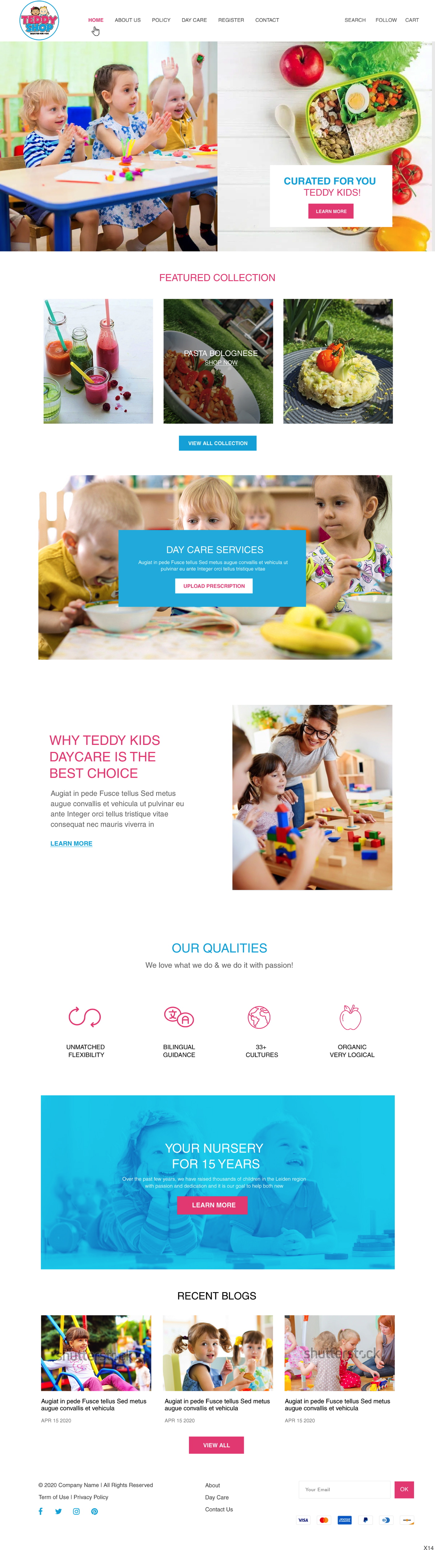 Diseño de Shopify por pb para Teddy Kids | Diseño #24503704