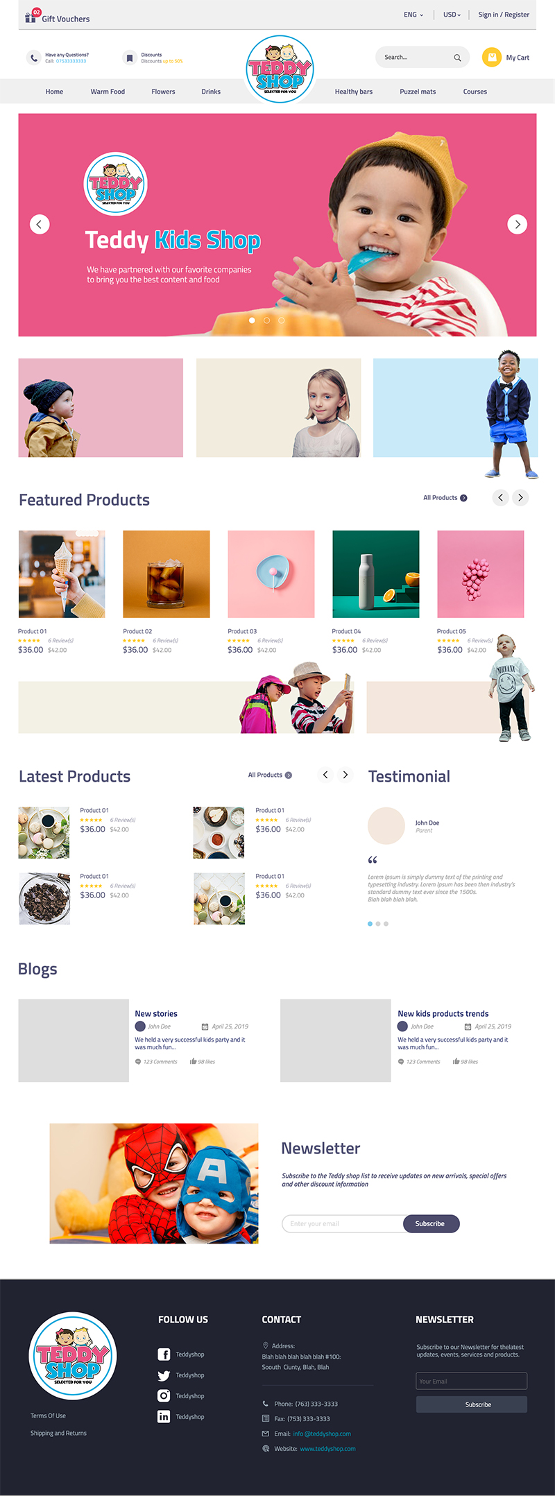 Diseño de Shopify por Andrew Asiimwe para Teddy Kids | Diseño #24495308