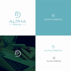 Alpha Digital | Logo Design by OroojF