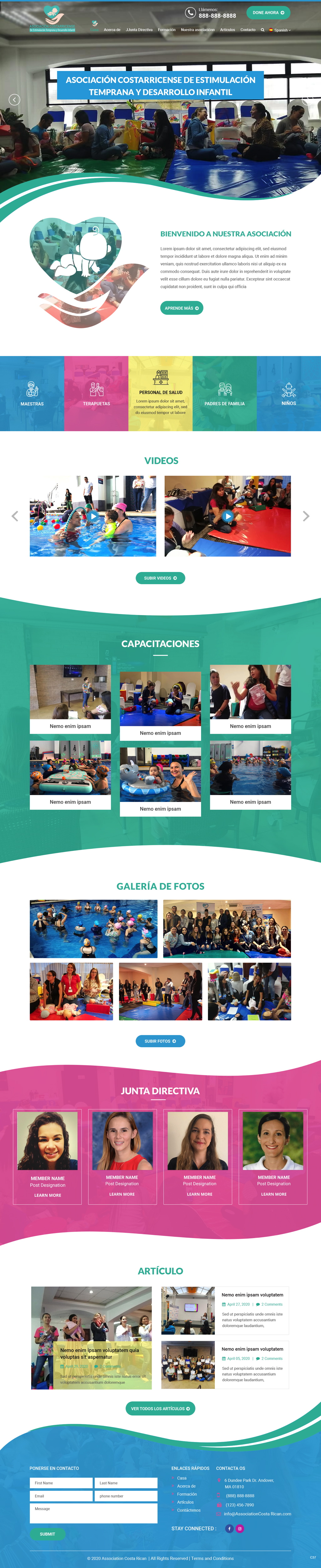 Web Design by pb for Asociación de Estimulación Temprana y Desarrollo Infantil | Design #24528069