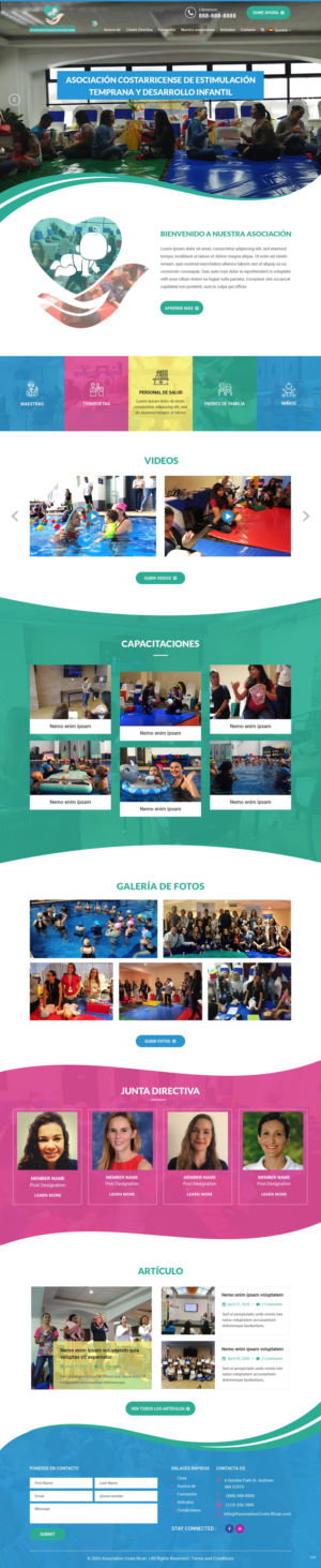 Web Design by pb for Asociación de Estimulación Temprana y Desarrollo Infantil | Design: #24528069