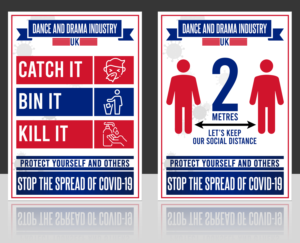 Dance & Drama COVID-19 Awareness posters | Stationery Design by SAI DESIGNS