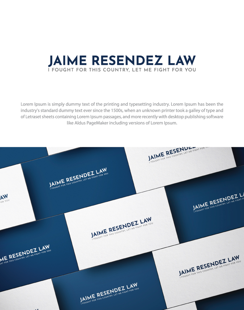 Logo Design by R.design for Jaime Resendez Law | Design #24502818