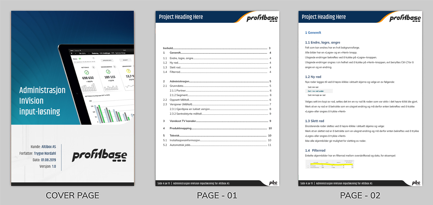 Word Template Design by Best Design Hub for Profitbase | Design #24509130