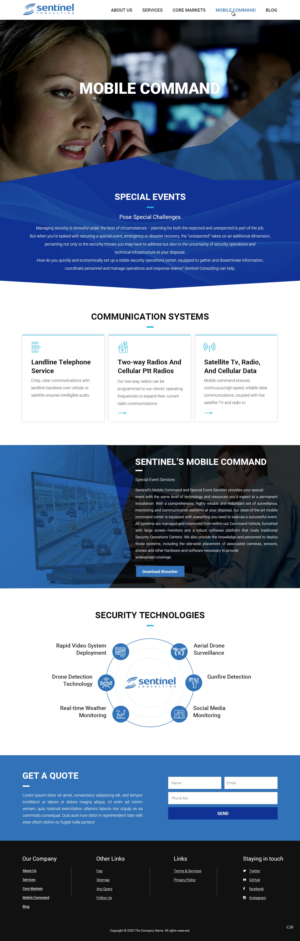 Web Design by pb for Sentinel Consulting, LLC | Design: #24519875