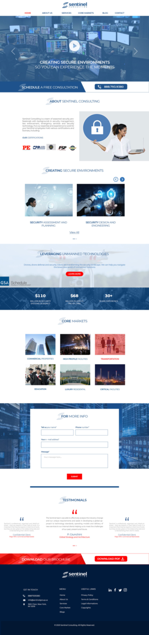 Diseño Web por Creative Slices para Sentinel Consulting, LLC | Diseño #24542815