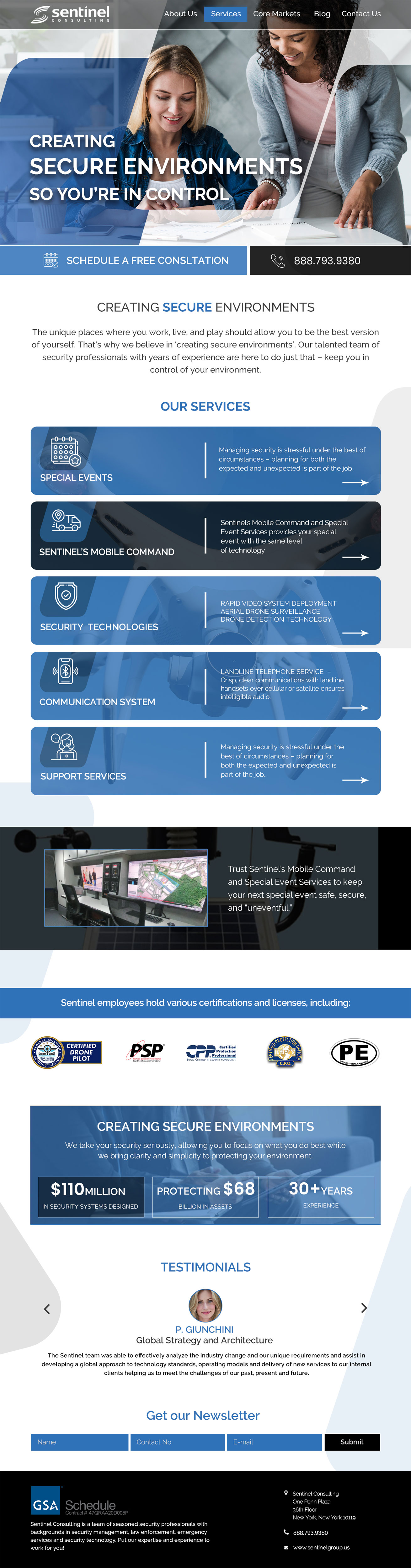 Web Design by Creative Slices for Sentinel Consulting, LLC | Design #24542817