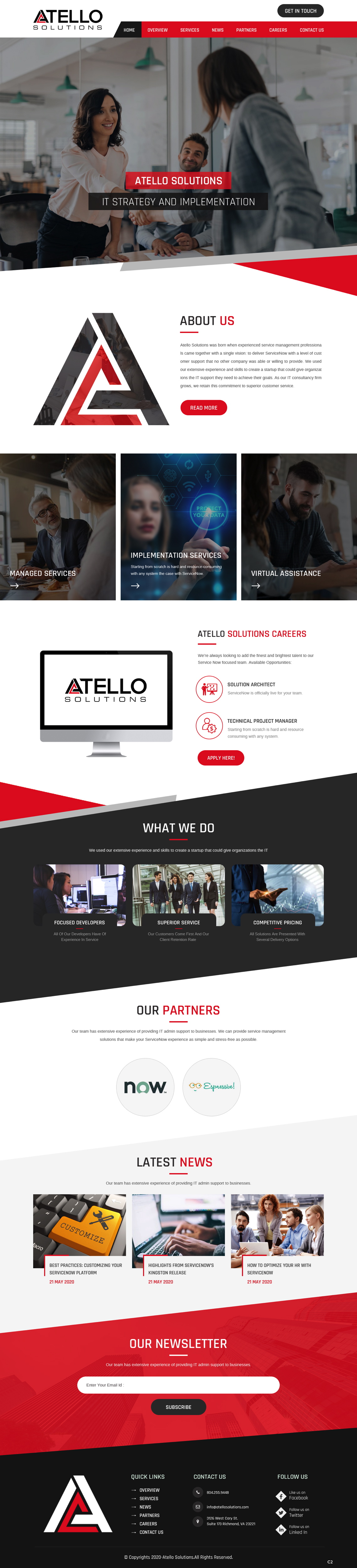 Web Design by pb for Atello Solutions | Design #24519810