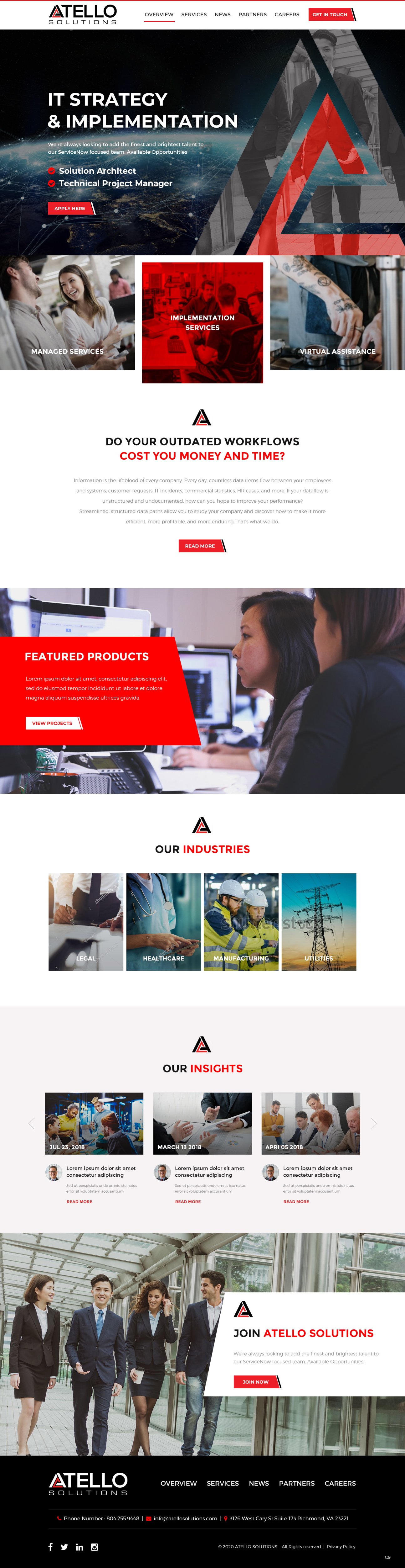 Web Design by pb for Atello Solutions | Design #24519811