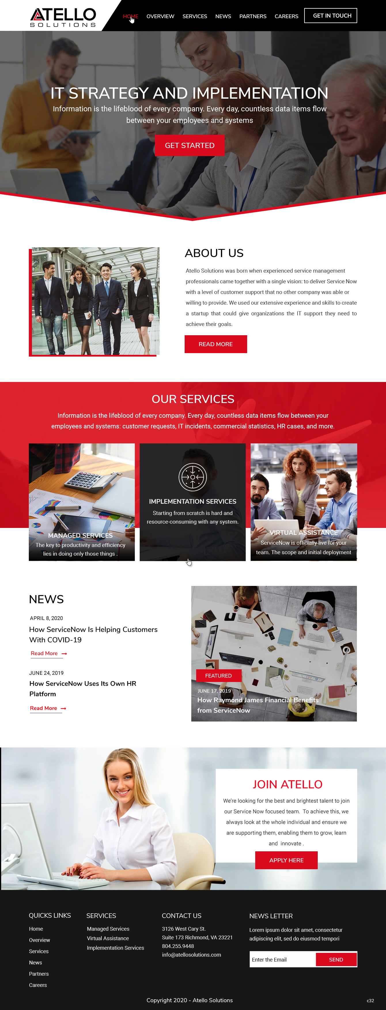 Web Design by pb for Atello Solutions | Design #24519812