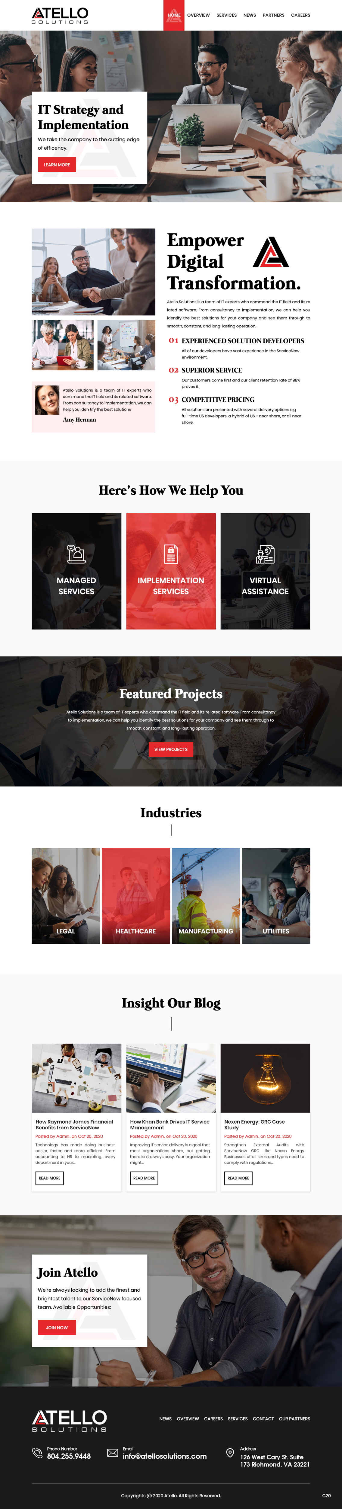 Web Design by pb for Atello Solutions | Design #24519813