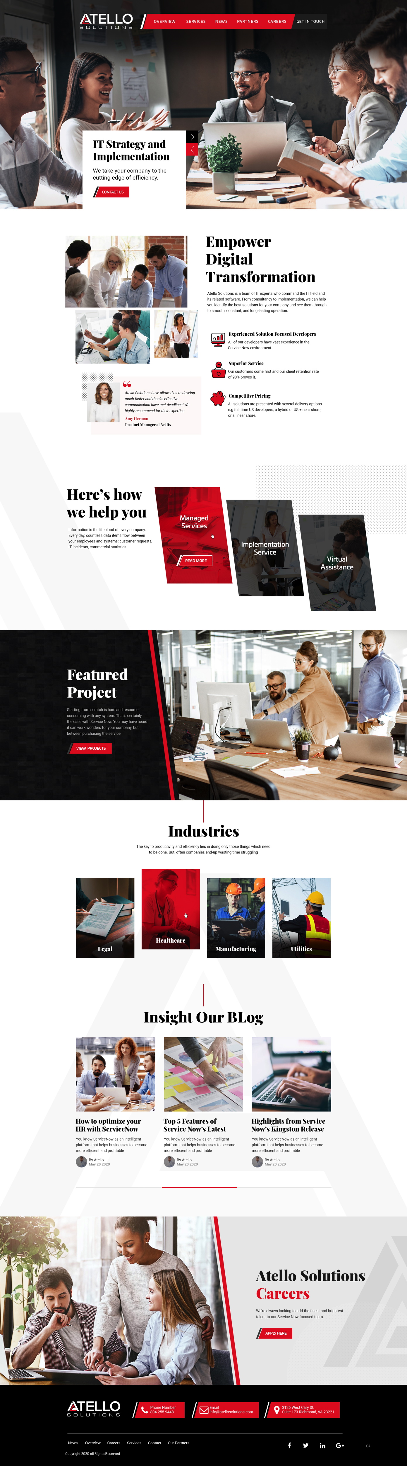 Web Design by pb for Atello Solutions | Design #24519814