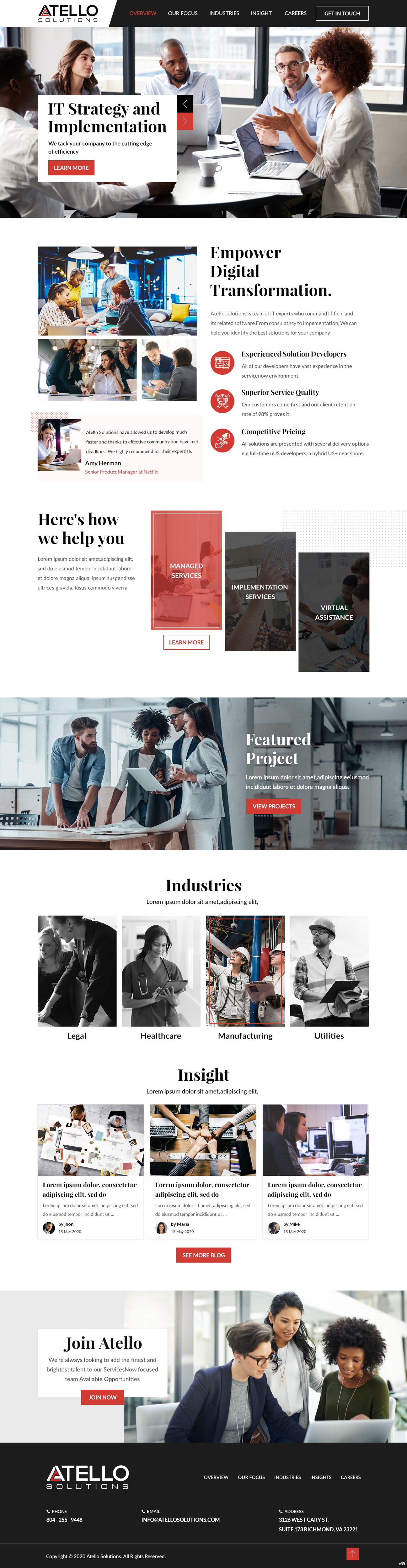 Diseño Web por pb para Atello Solutions | Diseño #24519816
