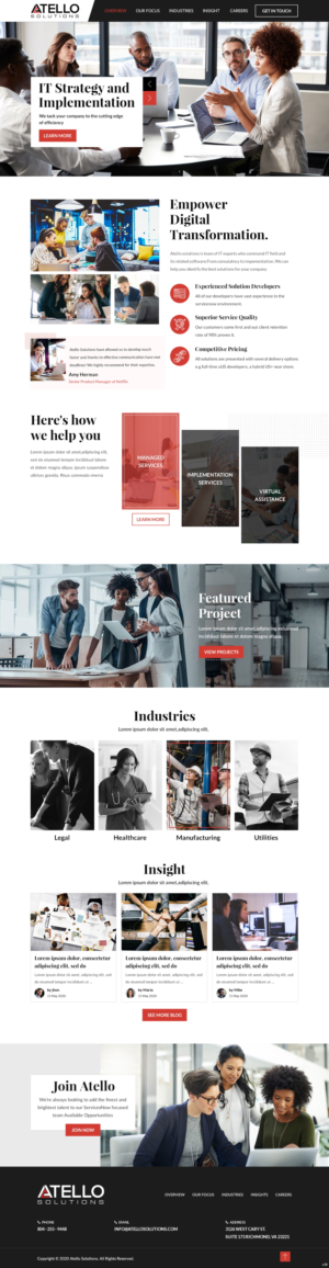 Web Design by pb for Atello Solutions | Design: #24519816