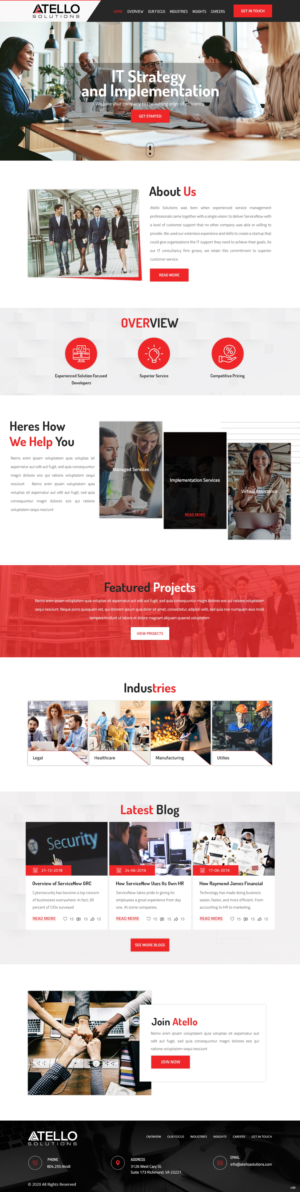 Web Design by pb for Atello Solutions | Design: #24519818