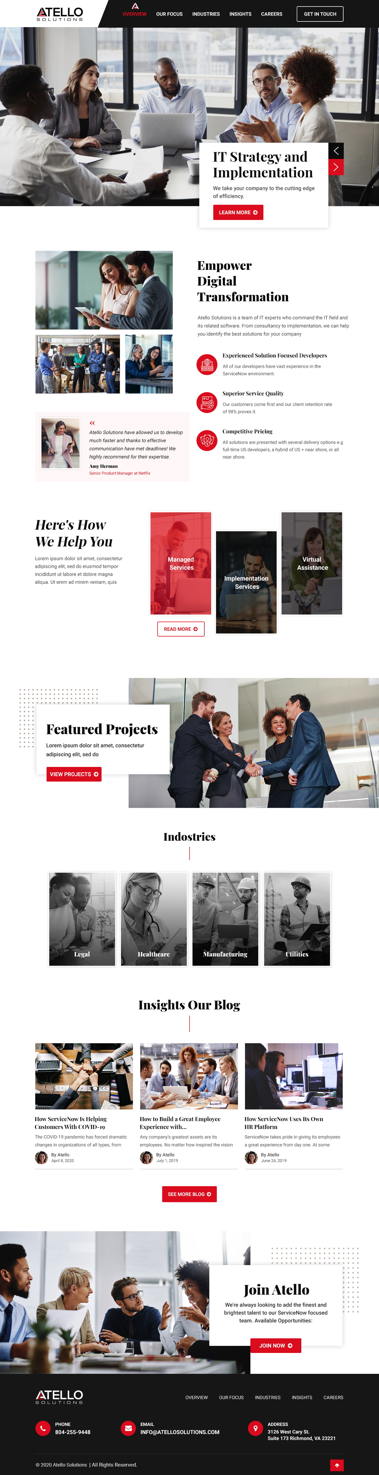 Web Design par pb pour Atello Solutions | Design #24519819